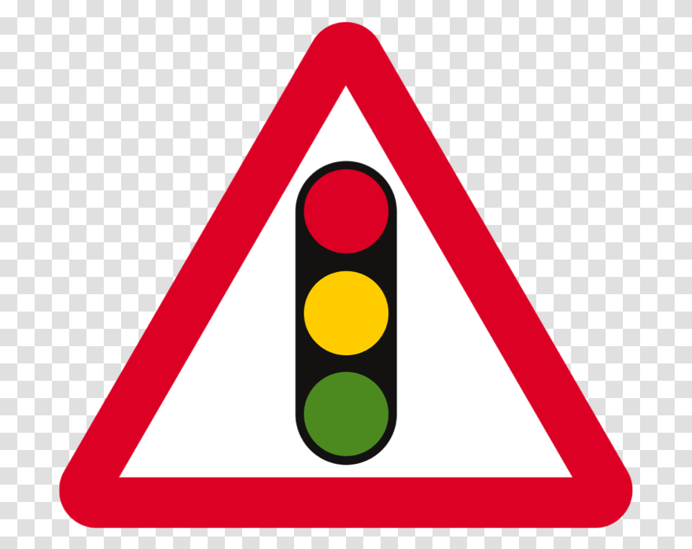 Pictures Of Traffic Lights Traffic Lights Sign Uk, Triangle, Symbol, Road Sign Transparent Png