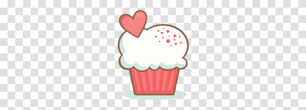 Pictures Of Valentine Cupcake Clipart, Cream, Dessert, Food, Creme Transparent Png