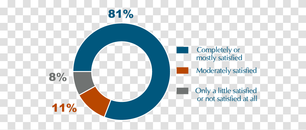 Pie Chart Showing That 81 Percent Of Respondents Were Circle, Number, Label Transparent Png