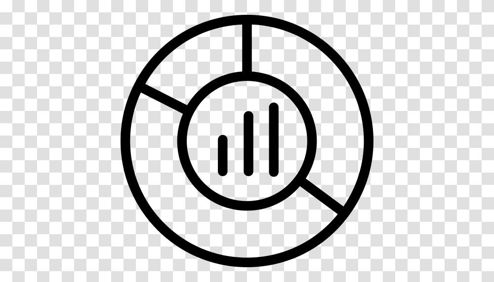 Pie Circular Graphic With Bars In The Center Part Thin Symbol, Gray, World Of Warcraft Transparent Png
