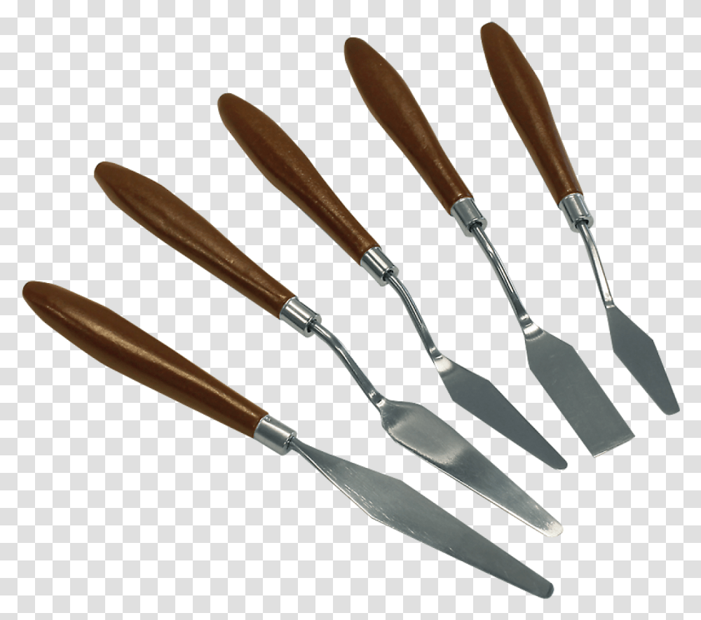 Piece Artist Spatula Set Trowel, Tool, Cutlery, Screwdriver, Fork Transparent Png