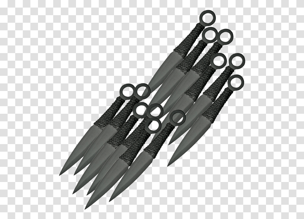 Piece Kunai Set Throwing Knife, Weapon, Weaponry, Blade, Cutlery Transparent Png