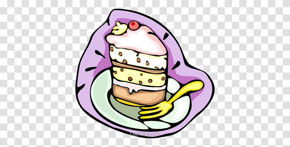 Piece Of Cake Royalty Free Vector Clip Art Illustration, Cream, Dessert, Food, Sweets Transparent Png