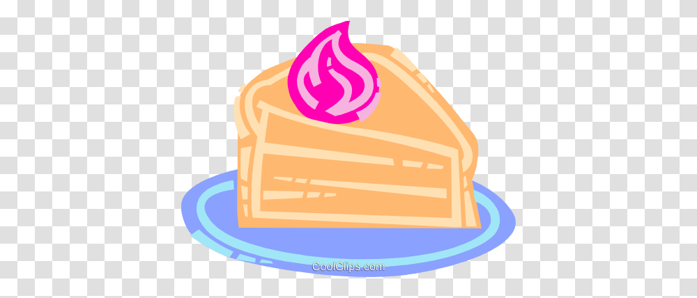 Piece Of Cake With Whipped Cream Royalty Free Vector Clip Art, Sweets, Food, Confectionery, Sliced Transparent Png