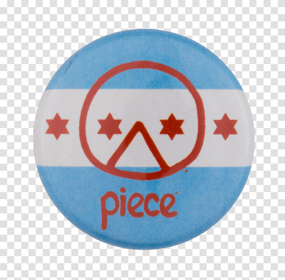 Piece Pizza Chicago Flag Busy Beaver Button Museum, Logo, Trademark, Rug Transparent Png