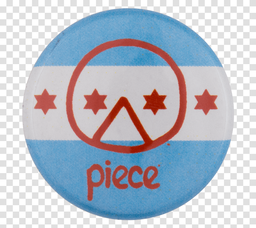 Piece Pizza Chicago Flag Chicago Button Museum Decals 1 72 Israel, Logo, Trademark, Badge Transparent Png