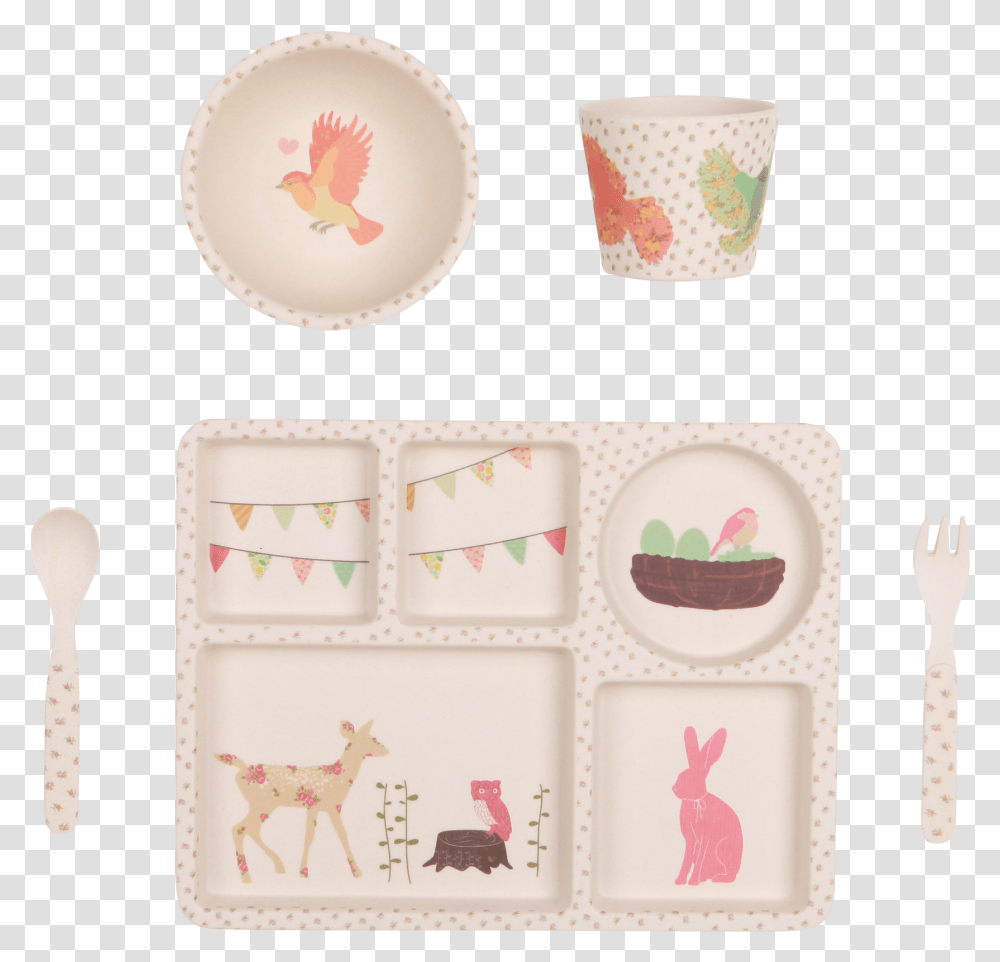 Piece Set Woodland Tea Party Tableware, Cutlery, Fork, Antelope, Wildlife Transparent Png