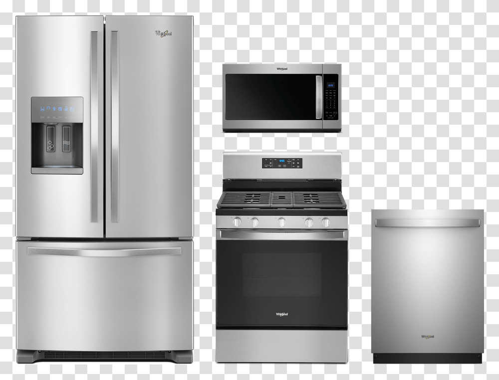 Piece White Kitchen Package Electric, Appliance, Oven, Monitor, Screen Transparent Png