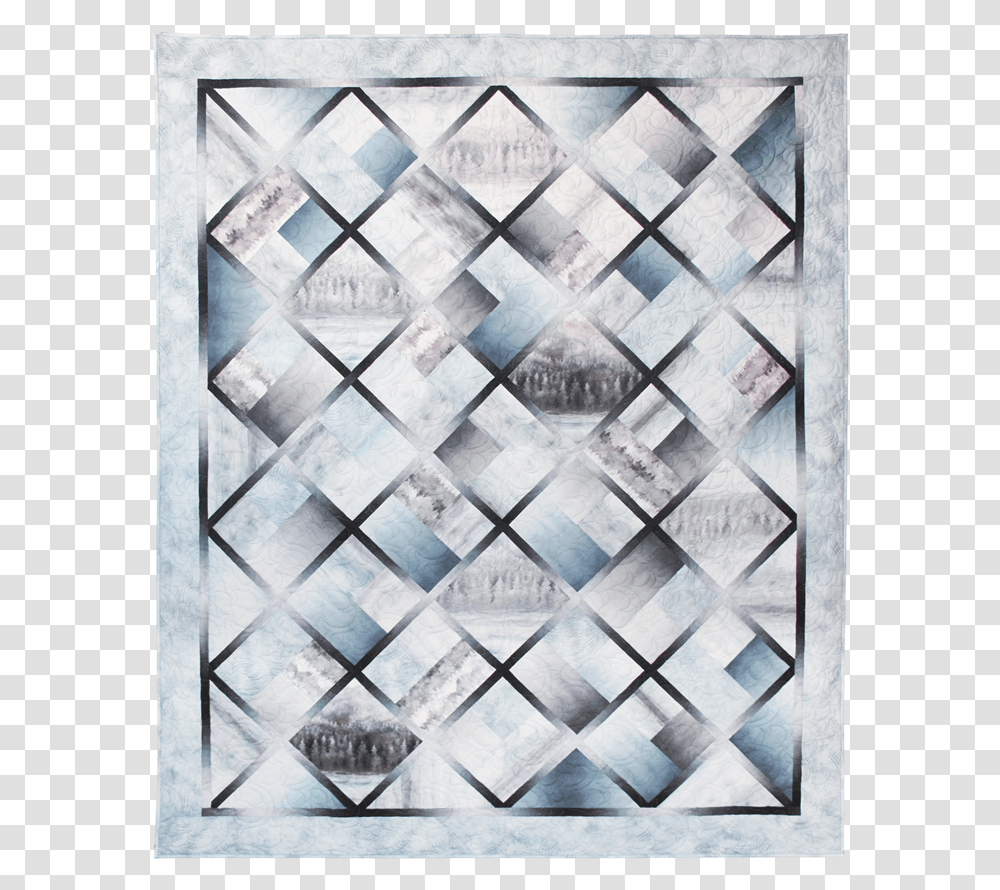Pieced Quilt Pattern Using Mckenna Ryan S Painted Forest Triangle, Modern Art, Rug, Wall, Ice Transparent Png