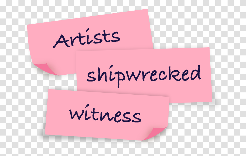 Pieces Of Paper With The Words Artists Shipwrecked Paper, Animal, Female Transparent Png