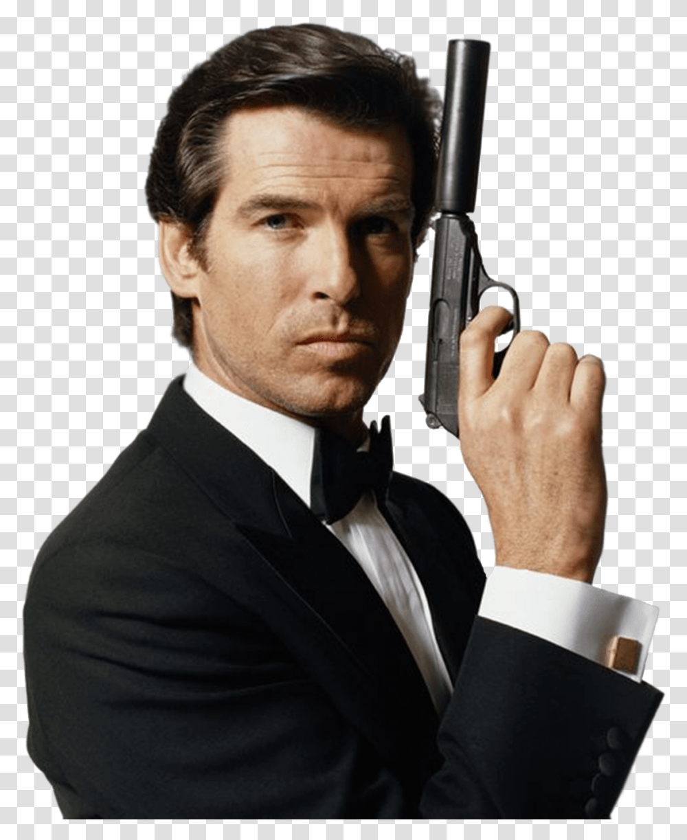 Pierce Brosnan James Bond James Bond, Person, Human, Suit, Overcoat Transparent Png