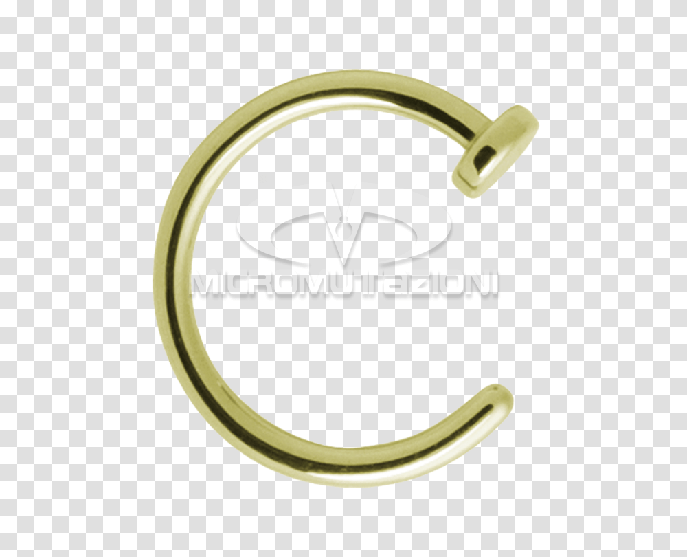 Piercing Supply Gold Titanium Open Nostril Ring, Logo, Trademark Transparent Png