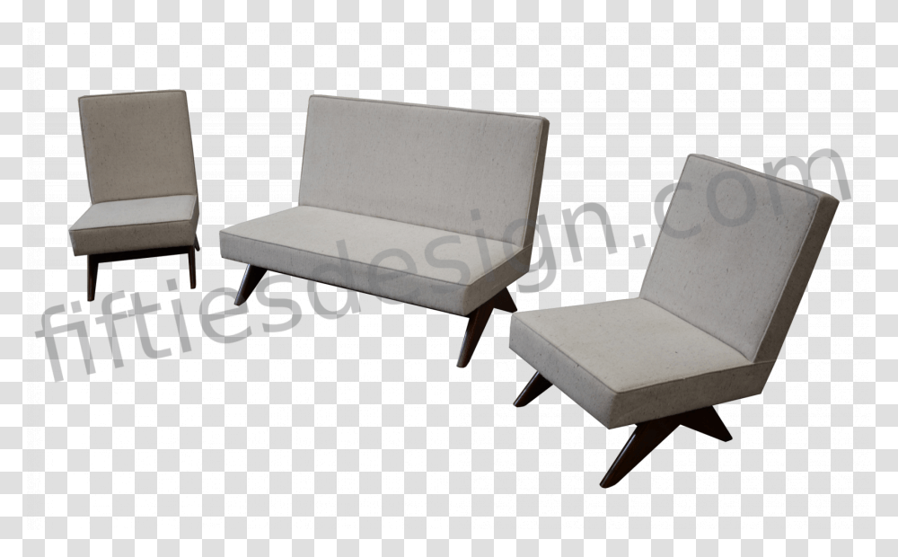 Pierre Jeanneret Sofa Set Chair, Furniture, Armchair, Cushion, Canvas Transparent Png