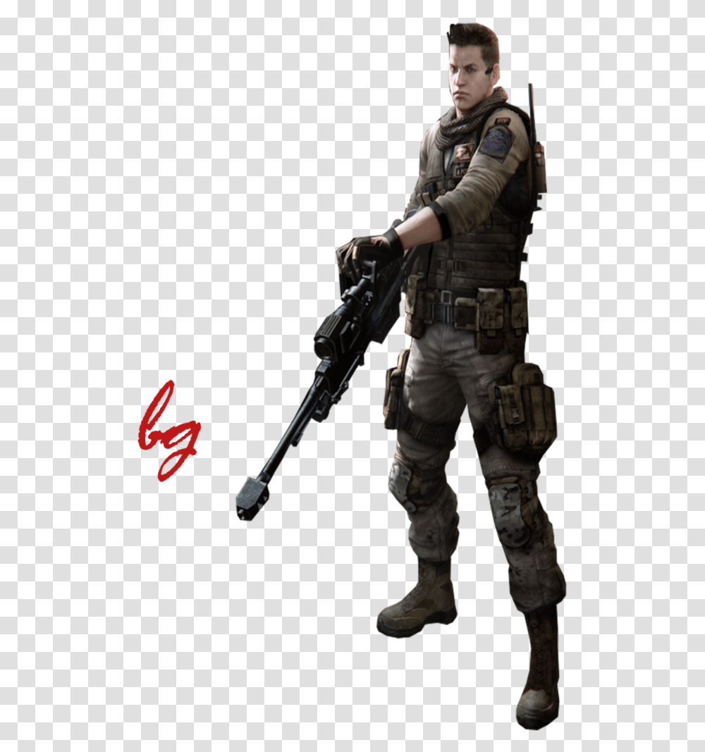 Piers Nivans Render By Badgirl5 Resident Evil 6 Piers, Person, Weapon, People, Military Transparent Png