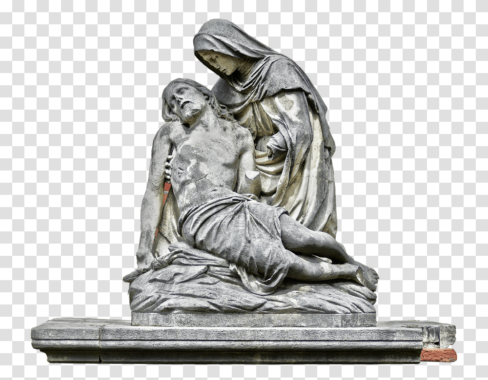 Pieta 960, Religion, Sculpture, Person Transparent Png