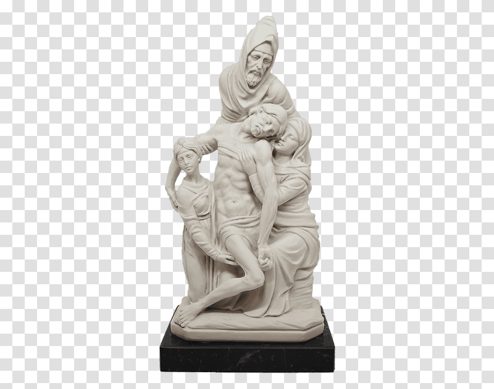 Pieta Bandini Di Michelangelo Stone Carving, Statue, Sculpture, Person Transparent Png