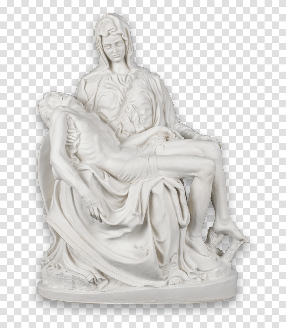 Pieta Of Michelangelo 8 Statue, Sculpture, Art, Figurine, Person Transparent Png