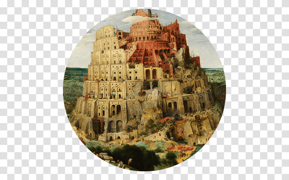 Pieter Bruegel The Elder Tower Of Babel, Collage, Poster, Advertisement, Painting Transparent Png