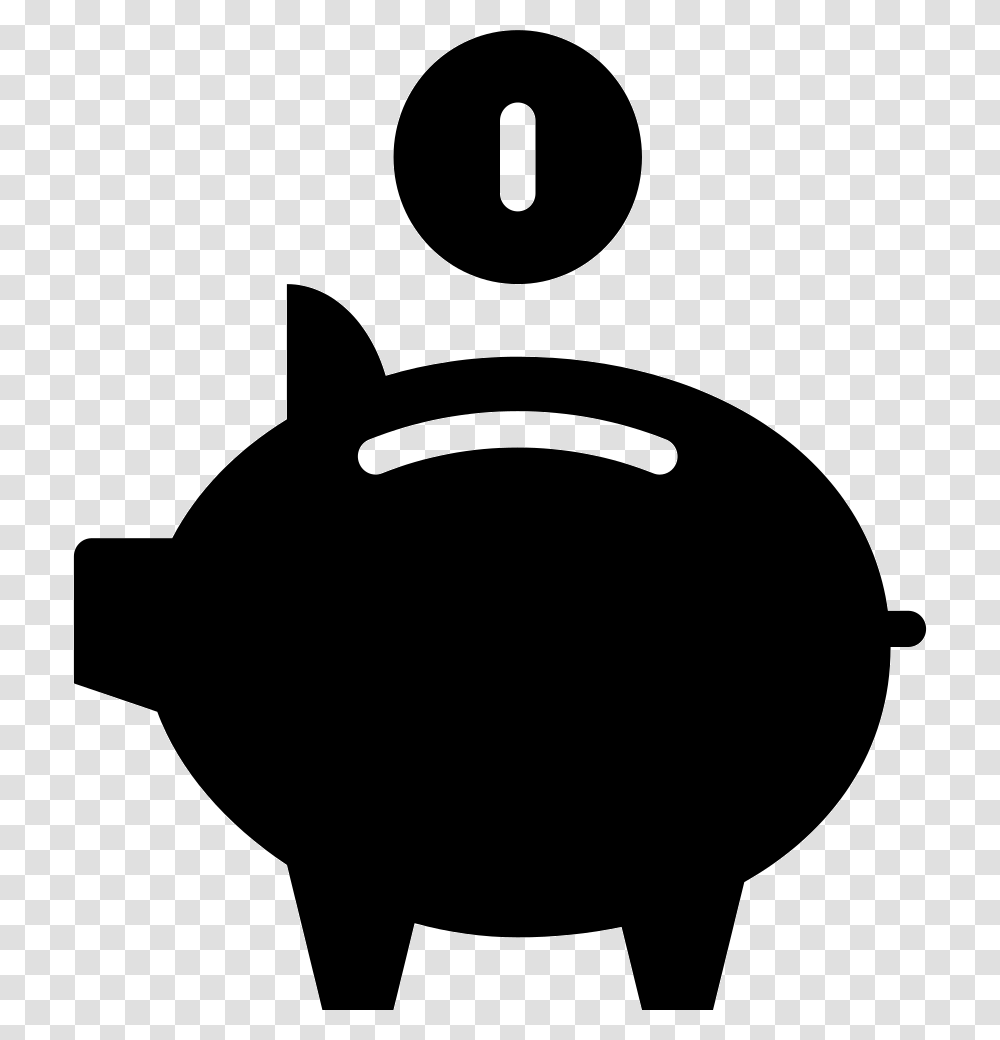 Pig Black Silhouette White Clip Art Siluet Svinya, Stencil, Piggy Bank Transparent Png