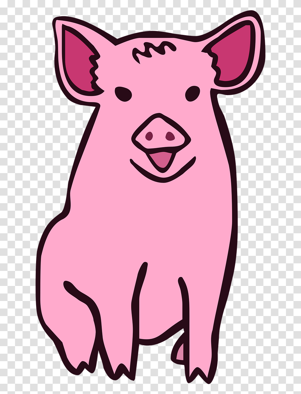 Pig Cartoon Animal Swine Cartoon, Mammal, Hog, Boar Transparent Png