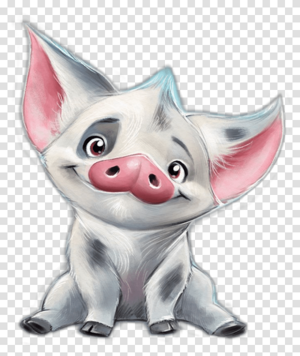 Pig Clipart Moana Cartoon Pig, Figurine, Theme Park, Amusement Park, Alien Transparent Png
