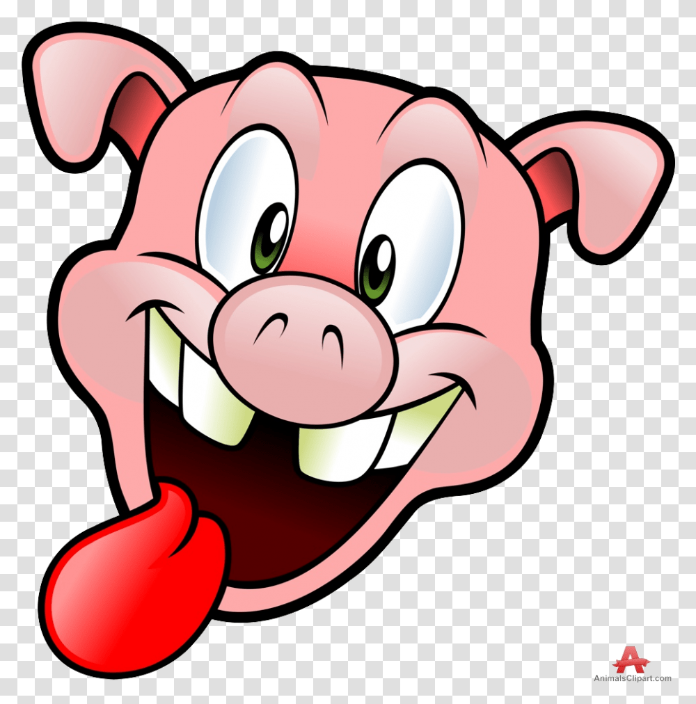 Pig Clipart With Tongue Out Free Design Cartoon Pig With Tongue Out, Mammal, Animal, Snout, Head Transparent Png