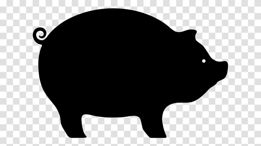 Pig Computer Icons Clip Art Fat Pig Silhouette Vector, Gray Transparent Png