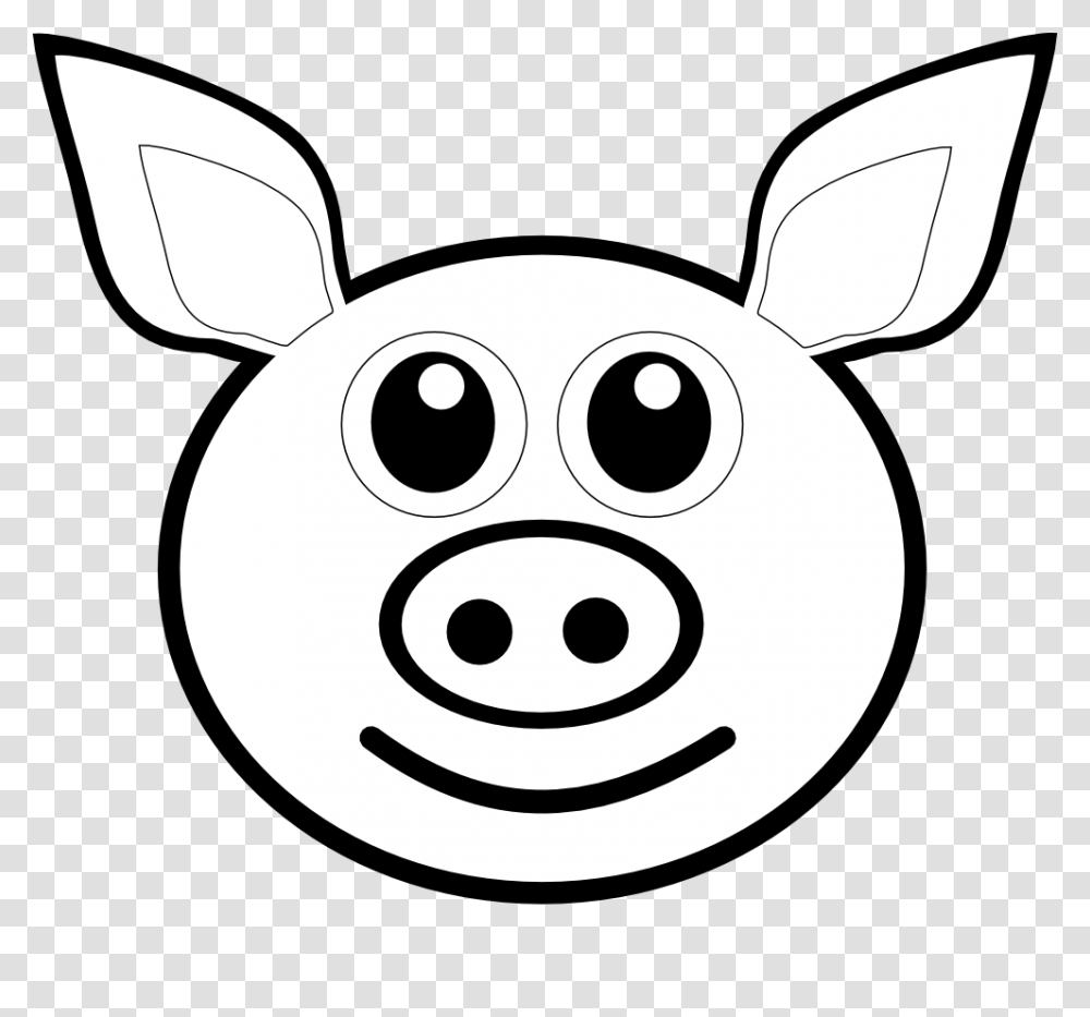 Pig Face Clipart, Stencil, Animal, Mammal, Drawing Transparent Png