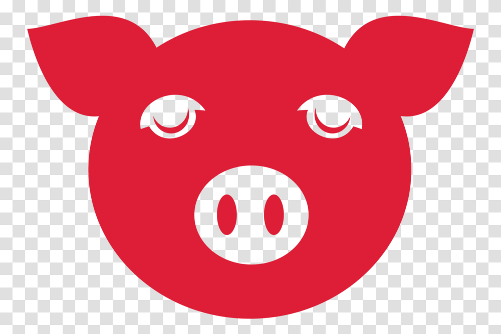 Pig Face Domestic Red, Piggy Bank, Pac Man, Mammal, Animal Transparent Png
