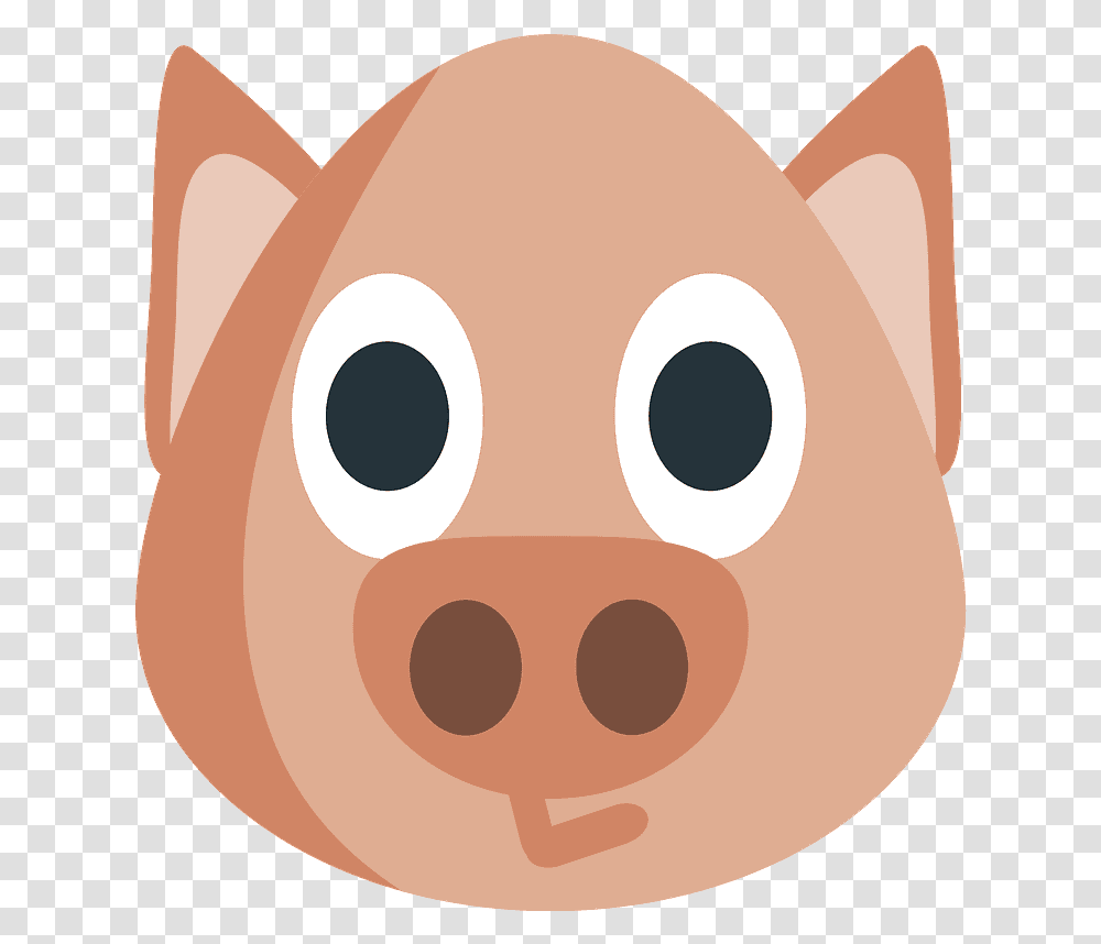 Pig Face Emoji Clipart Free Download Happy, Piggy Bank, Disk, Snout Transparent Png