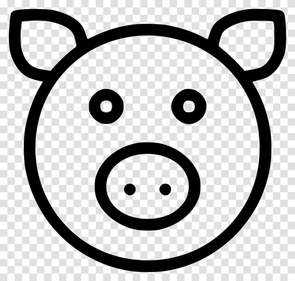 Pig Face Spiked Circle, Piggy Bank, Disk, Stencil Transparent Png