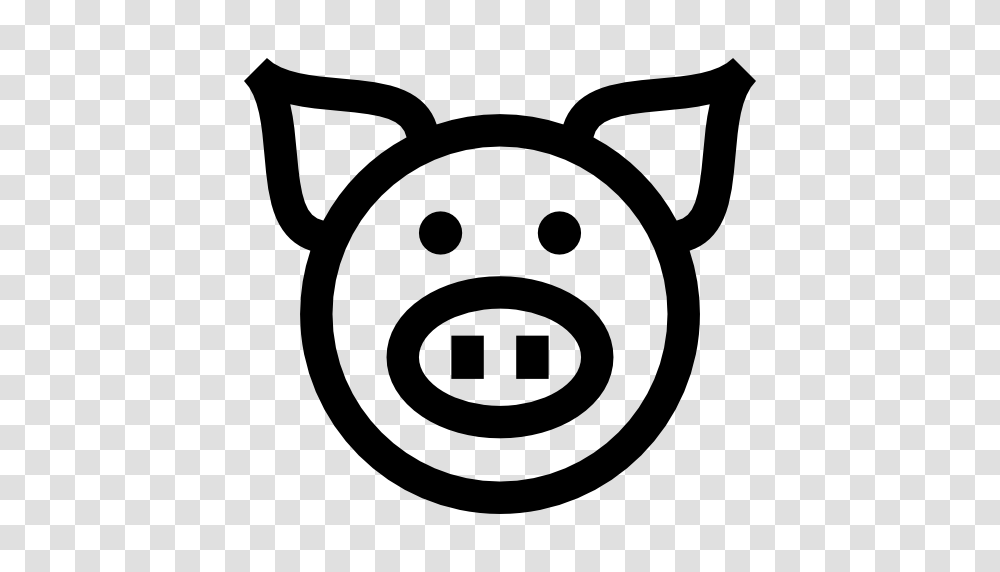 Pig Head Black And White Pig Head Black And White, Label, Stencil Transparent Png