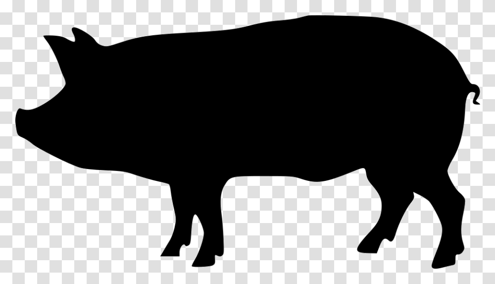 Pig Icon Free Download, Silhouette, Mammal, Animal, Wildlife Transparent Png