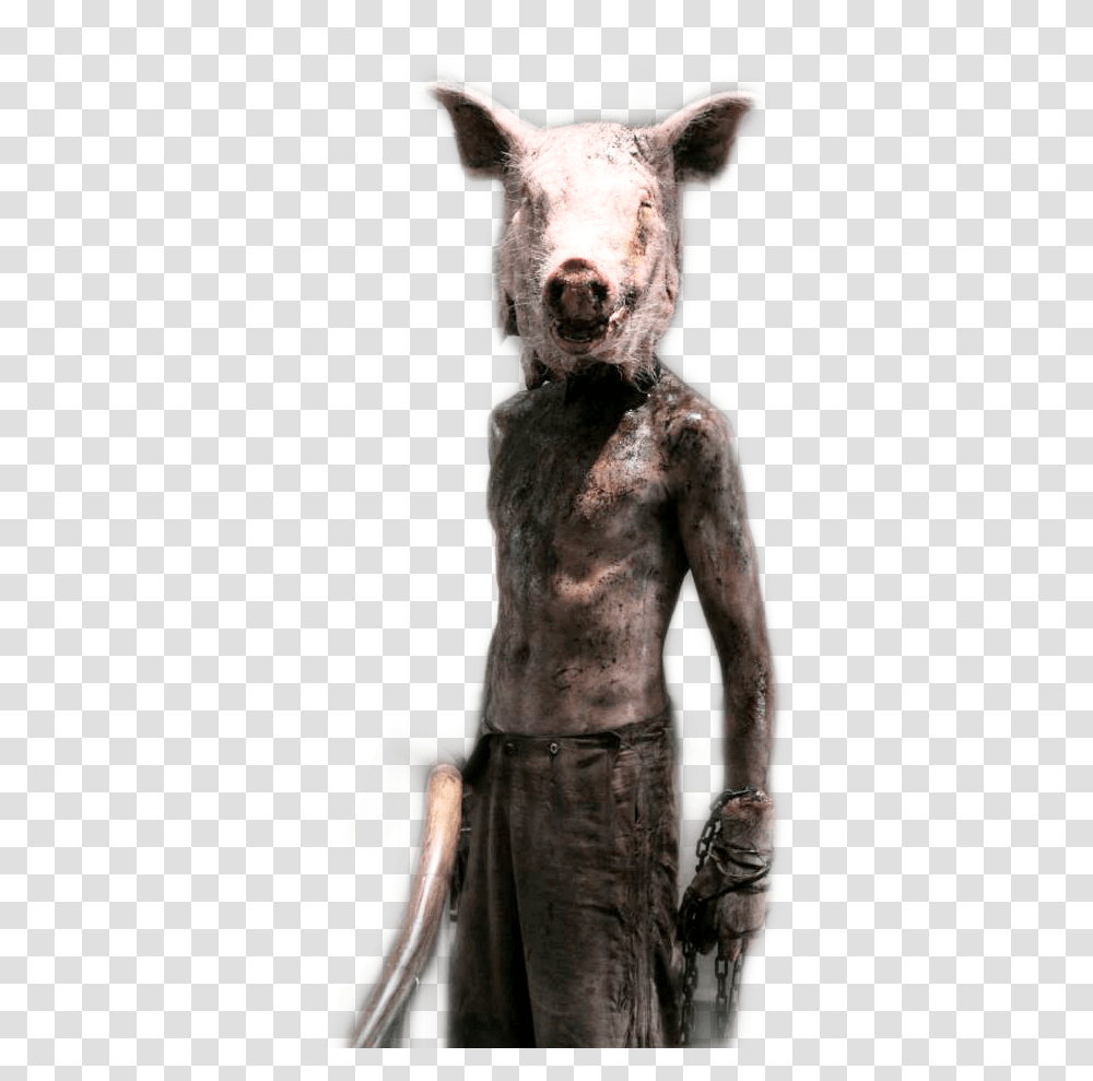 Pig Mask Evil Peruvian Hairless Dog, Statue, Sculpture, Person Transparent Png