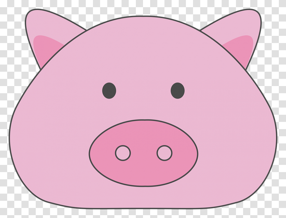 Pig Pig Face Pig Illustration Pink Nose Emoji Cartoon, Piggy Bank, Disk, Mammal Transparent Png