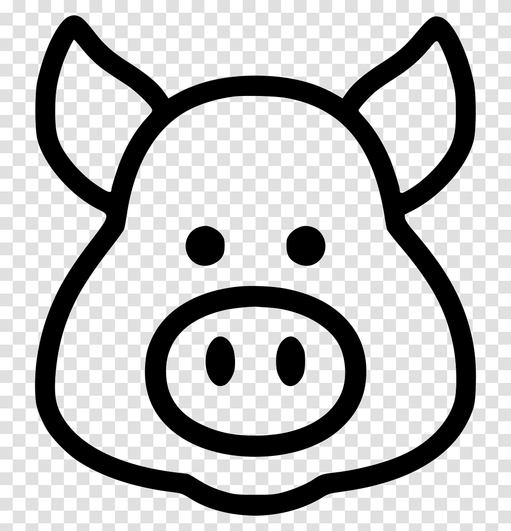 Pig Pig Head Clipart Black And White, Stencil, Piggy Bank Transparent Png