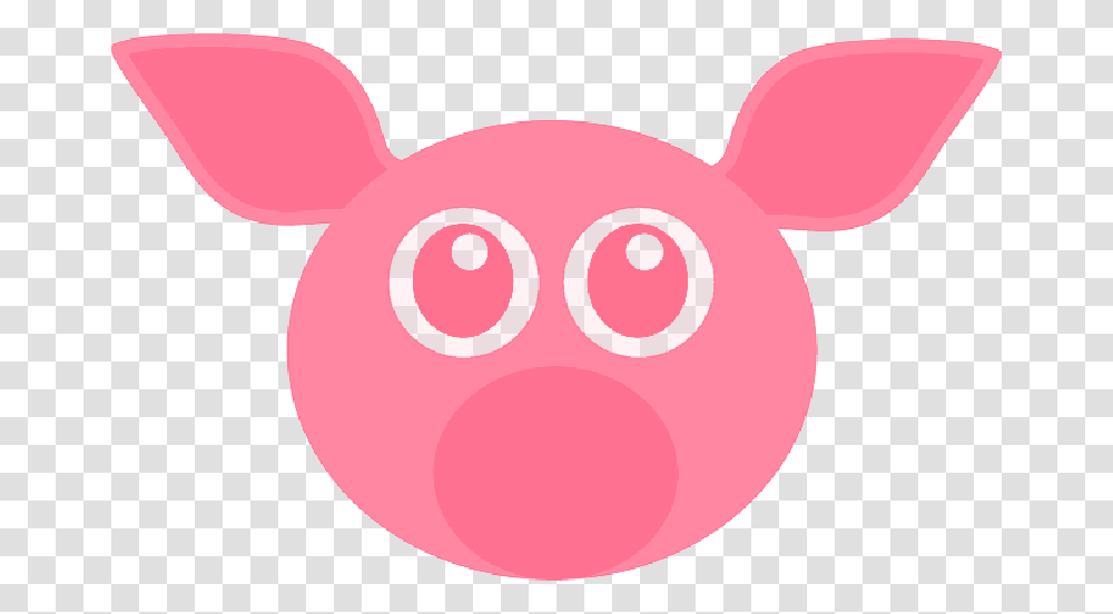 Pig Pink Cute Animal Face Funny Head Mammal, Piggy Bank Transparent Png