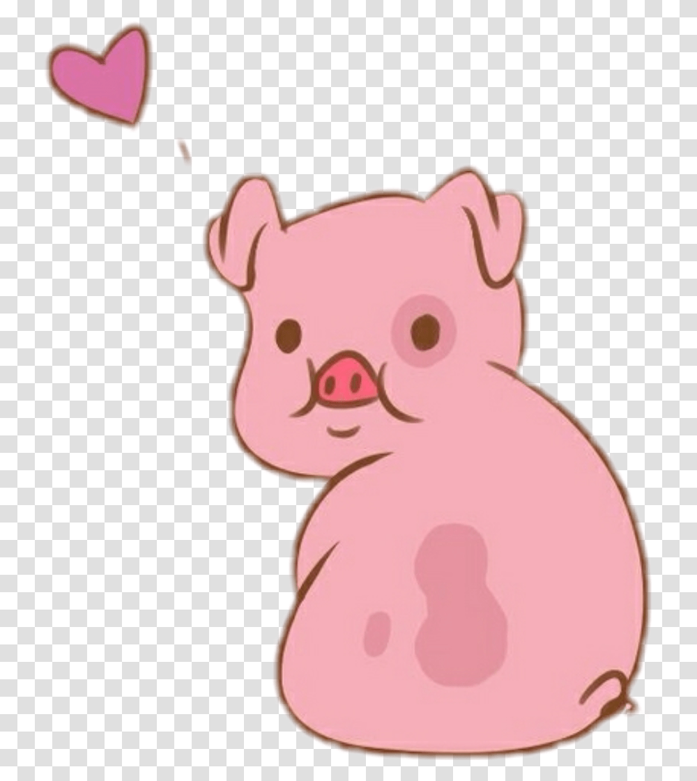 Pig Pink Cute Kawai Cool Grunge Tumblr Imgenes De Cerditos Kawaii, Mammal, Animal, Hog, Piggy Bank Transparent Png