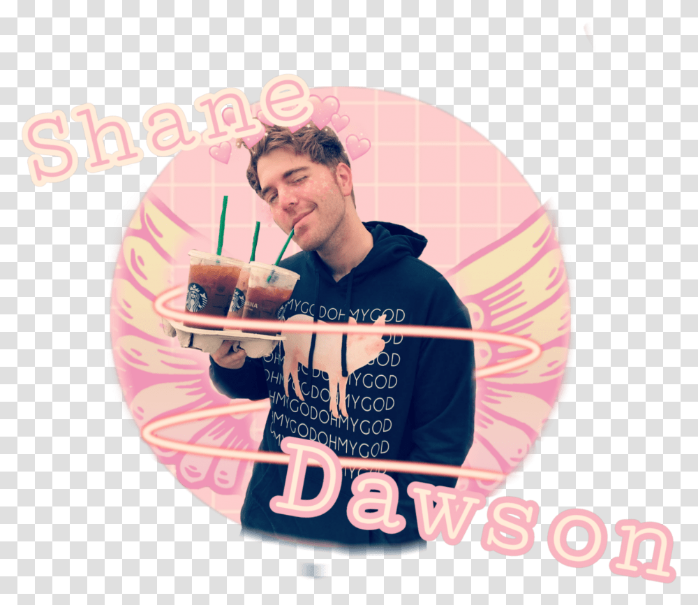 Pig Pink Shane Dawson Sticker By Tyrankin Circle, Person, Face, Finger, Text Transparent Png