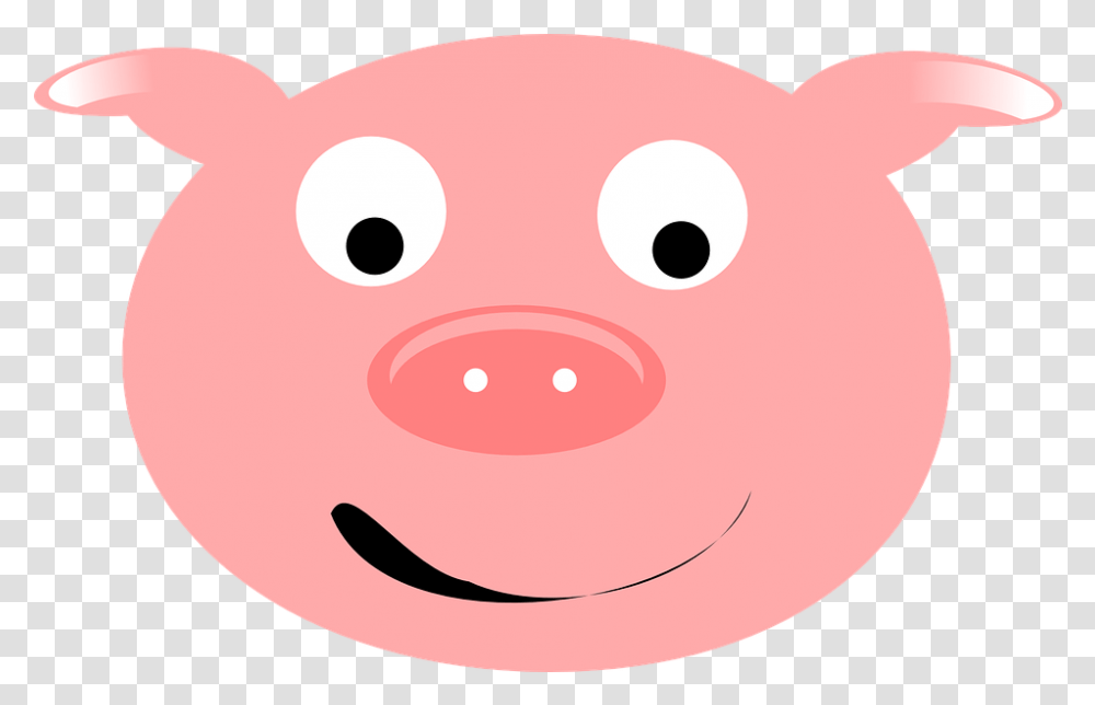 Pig Pork Happy Pig Clip Art Face, Piggy Bank, Mammal, Animal Transparent Png