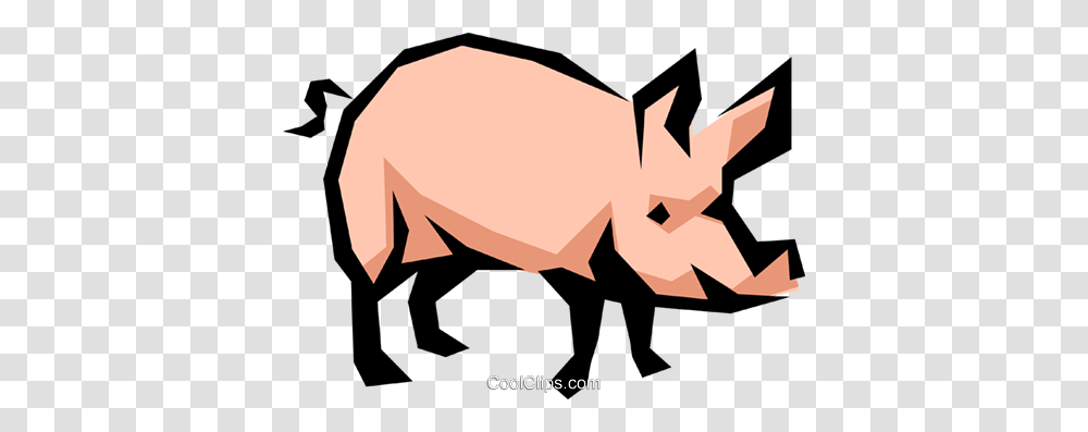 Pig Royalty Free Vector Clip Art Illustration, Animal, Mammal, Wildlife, Aardvark Transparent Png