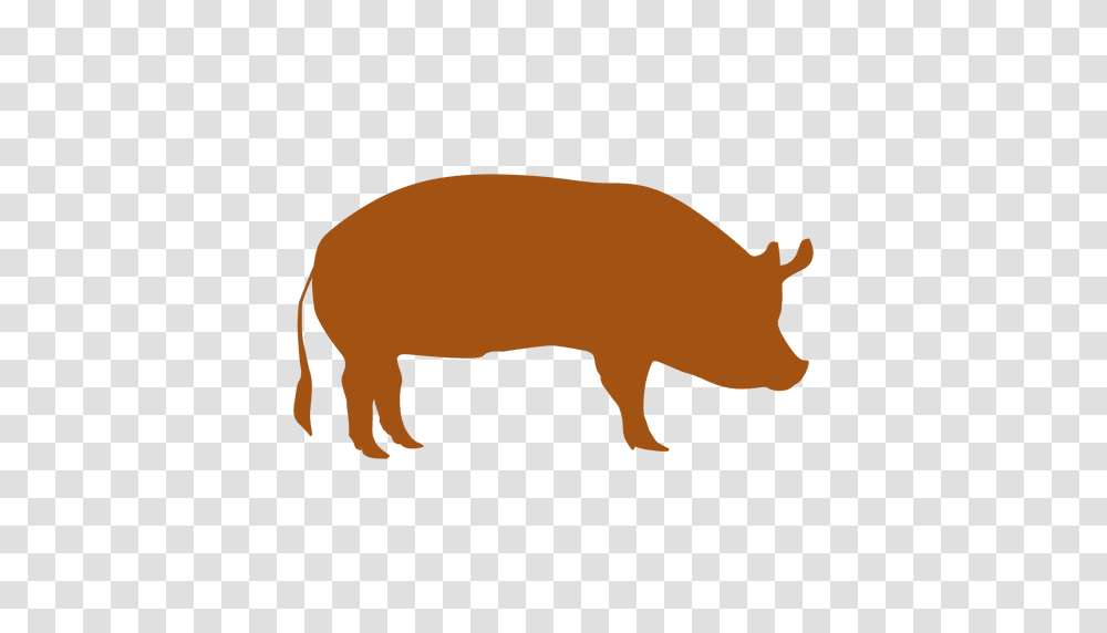 Pig Side Silhouette, Mammal, Animal, Hog, Bison Transparent Png