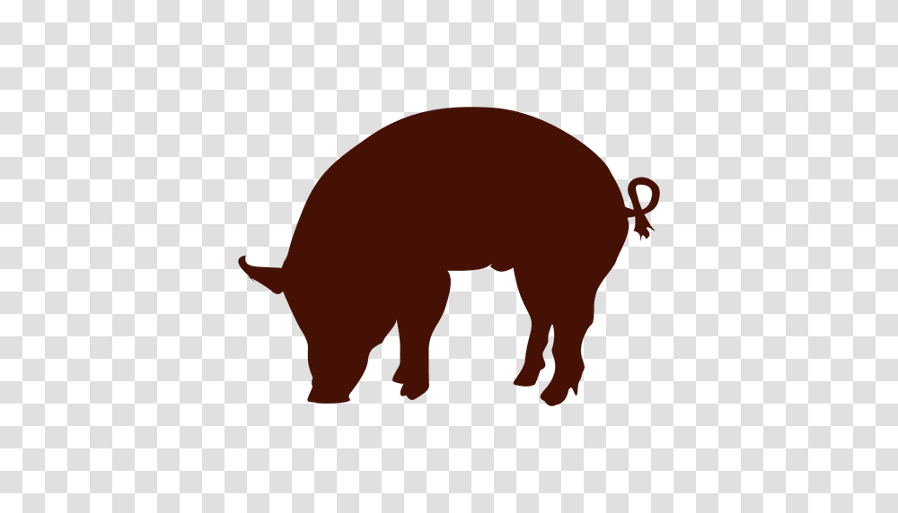 Pig Silhouette, Mammal, Animal, Wildlife, Buffalo Transparent Png