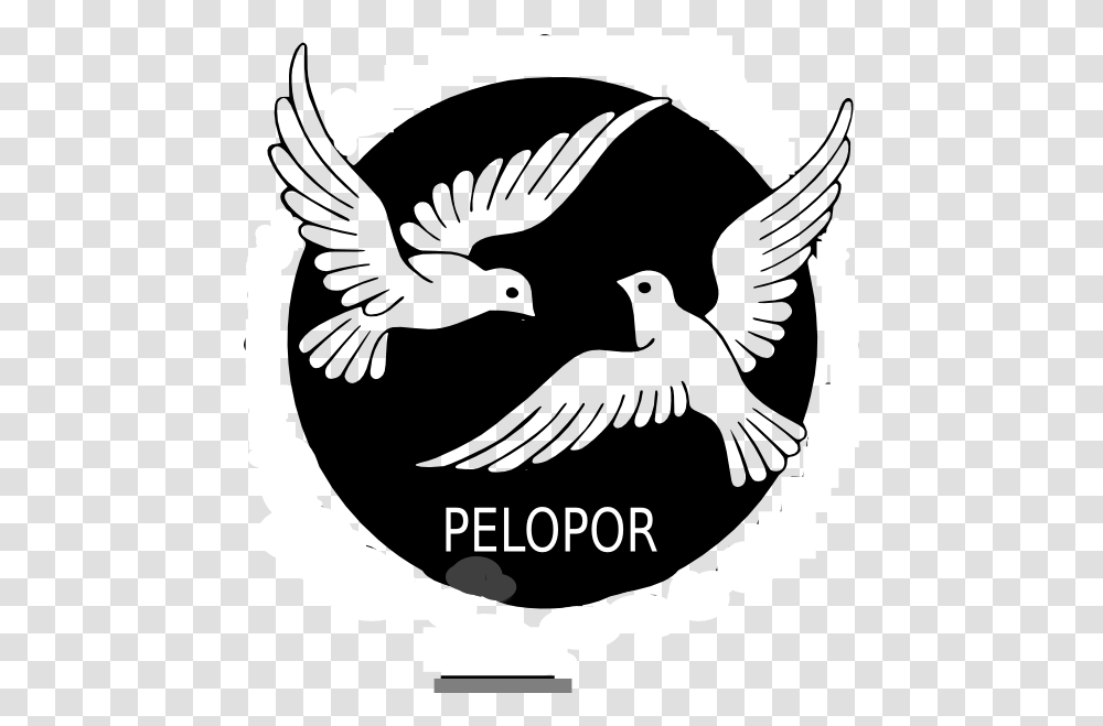 Pigeon Logo Clip Art Vector Clip Art Online Clipart Love Birds Black And White, Stencil, Accessories, Accessory, Horseshoe Transparent Png