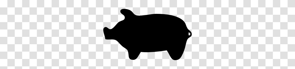 Piggie Silhouette Clip Art, Mammal, Animal, Bull, Cat Transparent Png