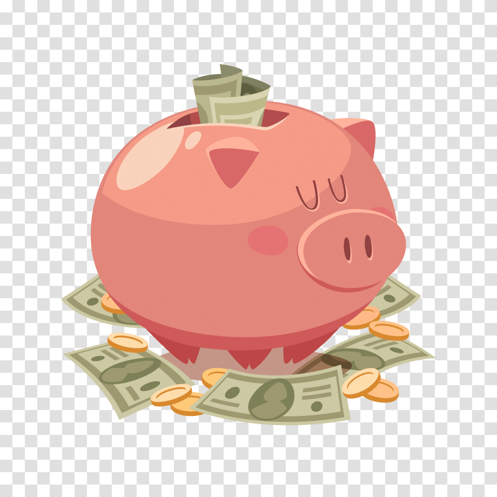 Piggy Bank, Birthday Cake, Dessert, Food Transparent Png