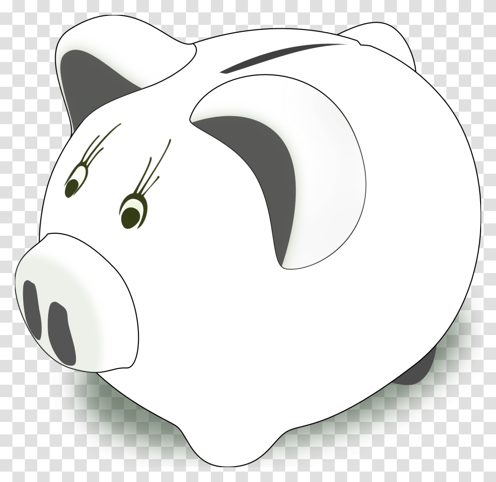 Piggy Bank Clip Art Black And White Transparent Png