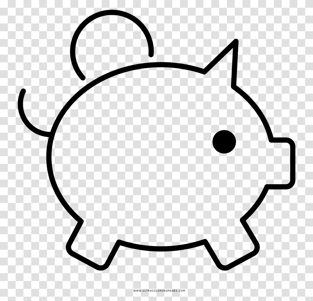 Piggy Bank Coloring Page, Gray, World Of Warcraft Transparent Png