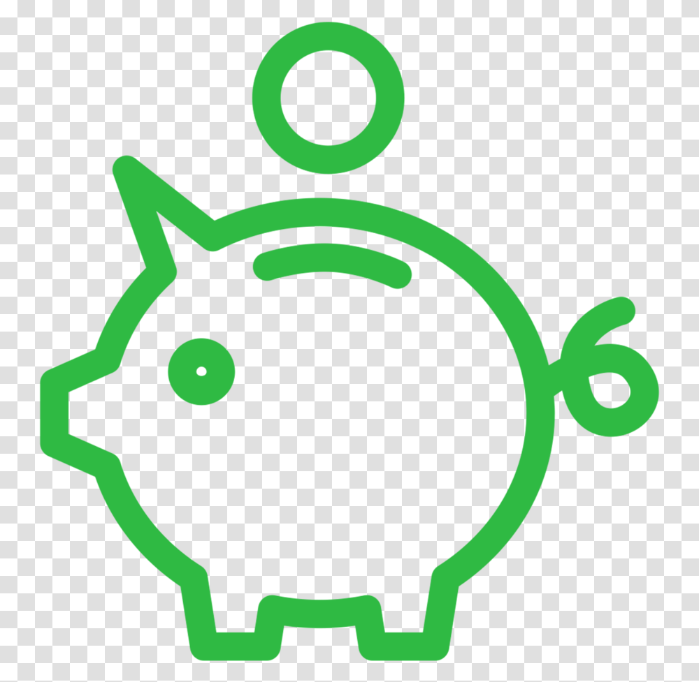 Piggy Bank Icon Light Green Icon Green Piggy Bank, Cat, Pet, Mammal Transparent Png