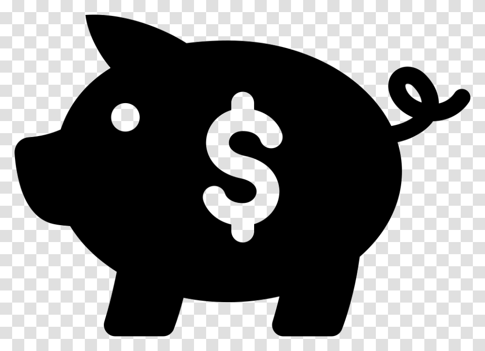 Piggy Bank, Mammal, Animal, Stencil, Pet Transparent Png